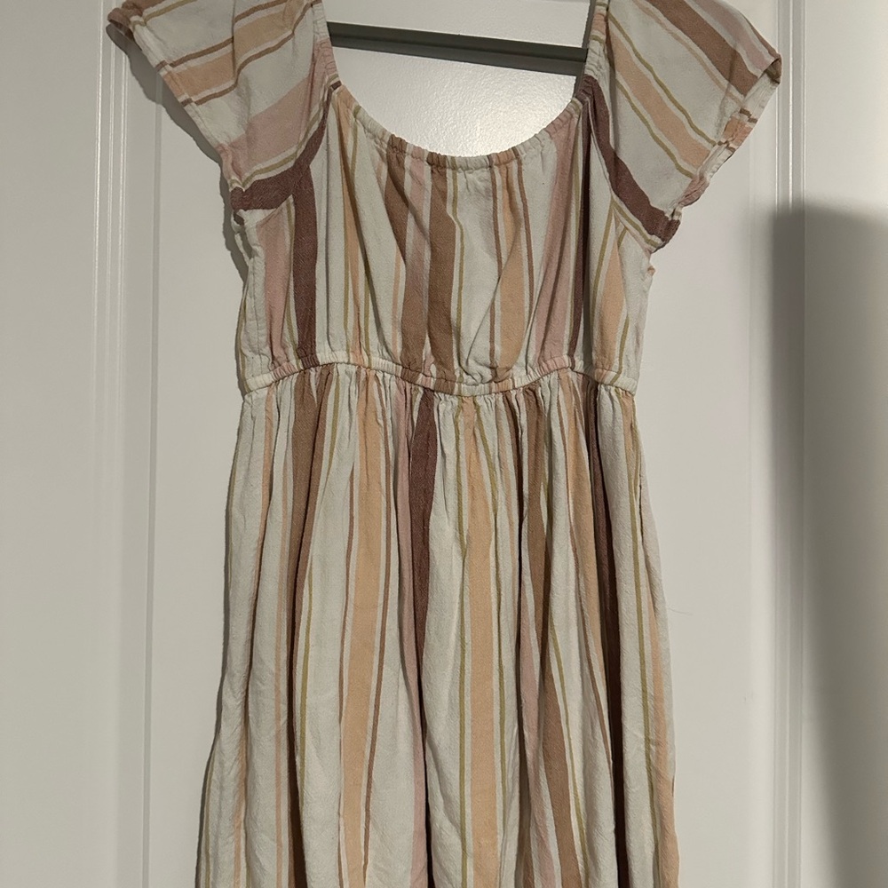 American Eagle Outfitters  Dress with Cream and Brown Stripes